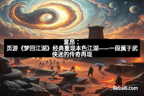 意昂:页游《梦回江湖》经典重现本色江湖——一段属于武侠迷的传奇再现 意昂:页游《梦回江湖》经典重现本色江湖——一段属于武侠迷的传奇再现